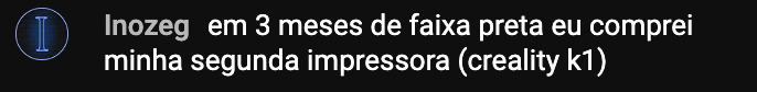 Aluno comprou segunda impressora em 3 meses